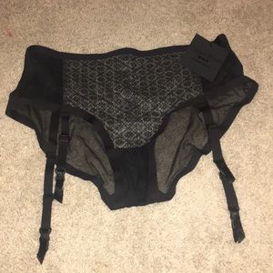 Black and nude high waisted lingerie underwea